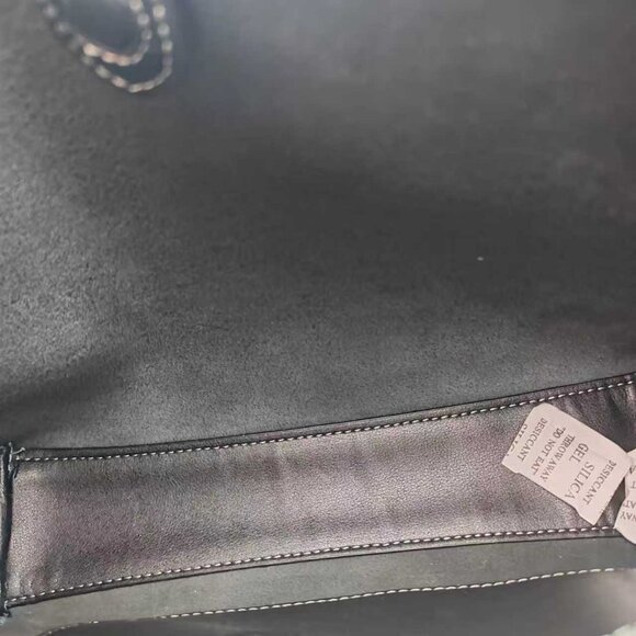 🎁Coach Brooklyn Shoulder Bag Black Leather Minimalist Hobo Style NWT - Picture 6 of 8